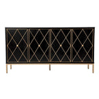 Meuble en bois Maubert contemporain avec détails dorés