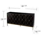 Meuble en bois Maubert contemporain avec détails dorés