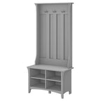 Meuble d'entrée Salinas avec banc de rangement Gris Cape Cod - 31,73 long. x 15,75 larg. x 68,12 haut.