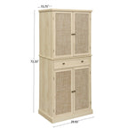 Armoire 4 portes 1 tiroir, avec 4 étagères intérieures réglables, meuble de rangement