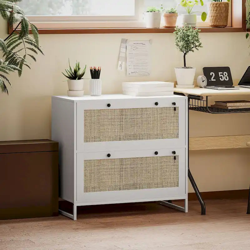 Vinsetto 2 Drawer File Cabinet with Lock, Vertical Filing Cabinet with Keys