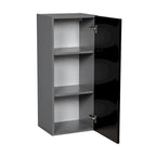 Meuble haut mural 12 x 36 - Porte simple - Gris - 12 x 36 x 12
