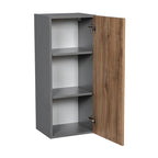 Meuble haut mural 12 x 36 - Porte simple - Gris - 12 x 36 x 12