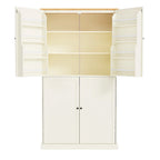 Garde-manger de cuisine autoportant Grand placard de rangement avec 2 tiroirs, 2 étagères réglables, 8 étagères de porte