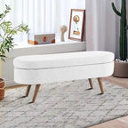Banc de rangement capitonné en tissu de lin, style moderne et minimaliste, avec couvercle relevable