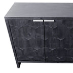 Meuble d'appoint style ferme, buffet en bois à 4 portes, desserte de salle à manger, armoire de rangement