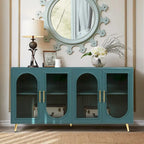 Meuble TV pour téléviseurs de plus de 65 pouces, meuble TV en bois avec placard de rangement et étagères réglables, console multimédia pour salon et chambre à coucher