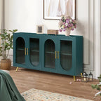 Meuble TV pour téléviseurs de plus de 65 pouces, meuble TV en bois avec placard de rangement et étagères réglables, console multimédia pour salon et chambre à coucher