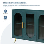 Meuble TV pour téléviseurs de plus de 65 pouces, meuble TV en bois avec placard de rangement et étagères réglables, console multimédia pour salon et chambre à coucher