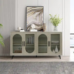 Meuble TV pour téléviseurs de plus de 65 pouces, meuble TV en bois avec placard de rangement et étagères réglables, console multimédia pour salon et chambre à coucher