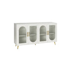 Meuble TV pour téléviseurs de plus de 65 pouces, meuble TV en bois avec placard de rangement et étagères réglables, console multimédia pour salon et chambre à coucher