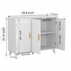 Bahut/Buffet moderne texturé ondulé avec 3 portes