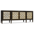 Sanctuary Four Door Mirrored Console- Ebony - 20W x 105L x 38H