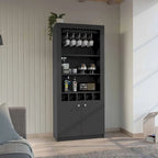 Meuble de bar pour cuisine, salle à manger, salon, noir