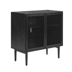 Buffet d'appoint moderne Dominik 32 po de haut à 2 portes avec lumière