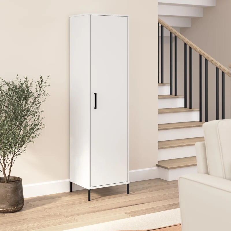 Meuble de Rangement Étroit Essence avec Porte