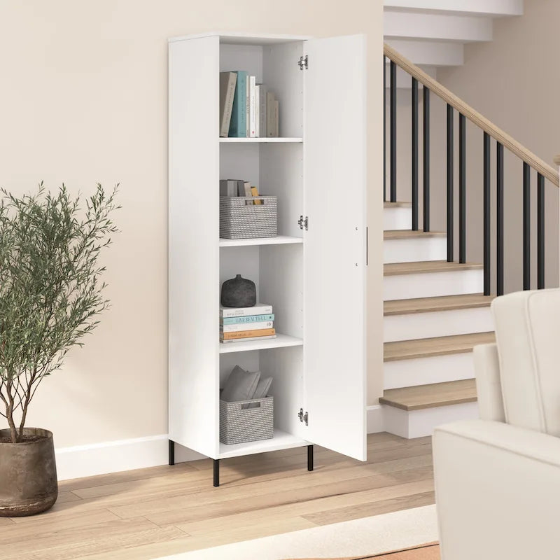 Meuble de Rangement Étroit Essence avec Porte
