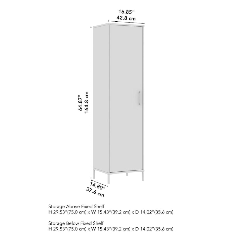 Meuble de Rangement Étroit Essence avec Porte