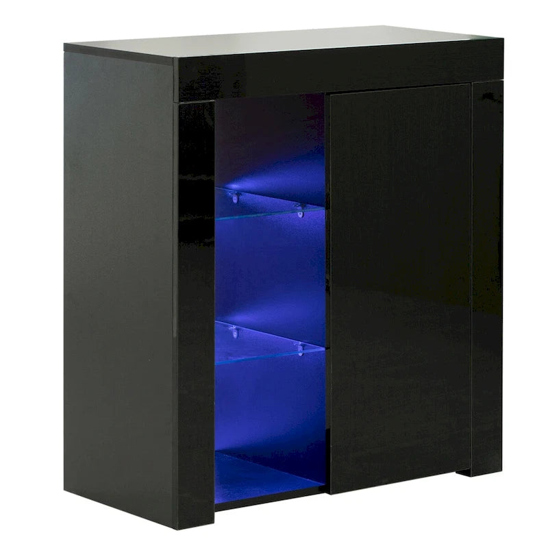 Meuble de rangement latéral avec LED pour bureau ou salon