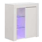 Meuble de rangement latéral avec LED pour bureau ou salon