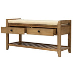 Banc de rangement pour chaussures d'entrée avec siège rembourré et tiroirs
