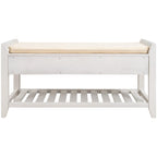Banc de rangement pour chaussures d'entrée avec siège rembourré et tiroirs