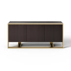 Buffet moderne Fauna en wengé et laiton