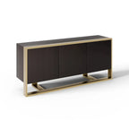 Buffet moderne Fauna en wengé et laiton