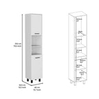 Meuble de cuisine Almada, trois étagères intérieures, finition blanche, haute qualité et durable