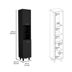Meuble de cuisine Almada, trois étagères intérieures, finition blanche, haute qualité et durable