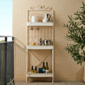 Étagère de rangement multifonctionnelle en métal noir à 3 niveaux 68H, support pour plantes, étagère de cuisine, pour intérieur et extérieur