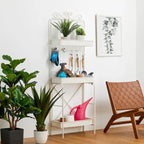 Étagère de rangement multifonctionnelle en métal noir à 3 niveaux 68H, support pour plantes, étagère de cuisine, pour intérieur et extérieur