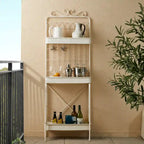 Étagère de rangement multifonctionnelle en métal noir à 3 niveaux 68H, support pour plantes, étagère de cuisine, pour intérieur et extérieur