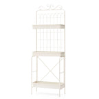 Étagère de rangement multifonctionnelle en métal noir à 3 niveaux 68H, support pour plantes, étagère de cuisine, pour intérieur et extérieur