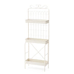 Étagère de rangement multifonctionnelle en métal noir à 3 niveaux 68H, support pour plantes, étagère de cuisine, pour intérieur et extérieur