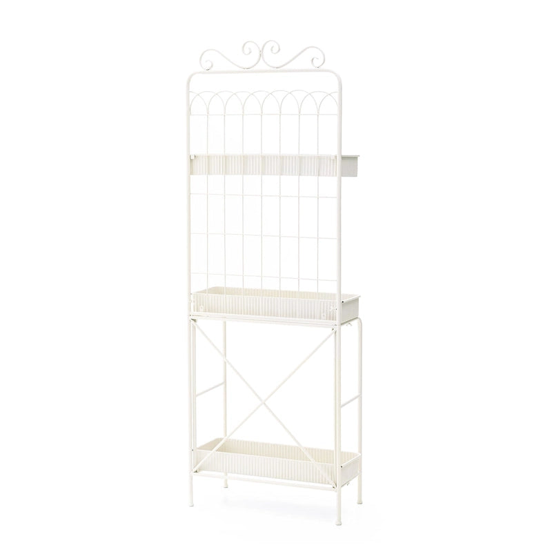 Étagère de rangement multifonctionnelle en métal noir à 3 niveaux 68H, support pour plantes, étagère de cuisine, pour intérieur et extérieur