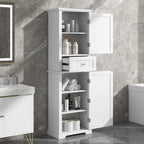Armoire à linge avec tiroir et étagère réglable, 22 po l. x 11 po P x 67,3 po H