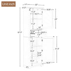 Armoire à linge avec tiroir et étagère réglable, 22 po l. x 11 po P x 67,3 po H