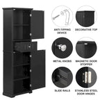 Armoire à linge avec tiroir et étagère réglable, 22 po l. x 11 po P x 67,3 po H