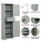 Armoire à linge avec tiroir et étagère réglable, 22 po l. x 11 po P x 67,3 po H