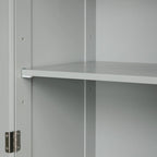 L. 33 cm x P. 50,8 cm x H. 172,9 cm Meuble de rangement pour linge avec deux tiroirs de tailles différentes et une étagère réglable