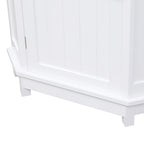 Meuble de rangement d'angle triangulaire avec étagère réglable