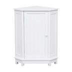 Meuble de rangement d'angle triangulaire avec étagère réglable